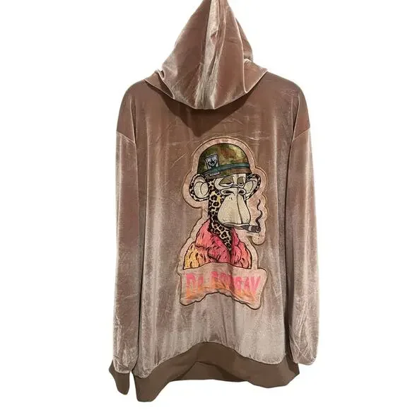 Death Row Records "Dr. Bombay" Fleece Hoodie Sz. 3XL/3TG - Picture 2 of 3